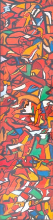 Image of untitled abstraction (004) by Fred Martin in reds and other colors.