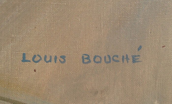 Signature image on &quot;Judgement of Paris&quot; painting by Louis Bouche.