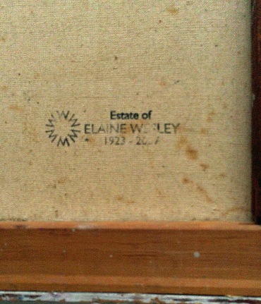 Estate Stamp on Untitled #115 by Elaine Wesley.