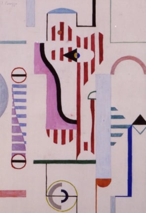 Image of sold untitled abstract gouache painting by Alexander Corazzo.