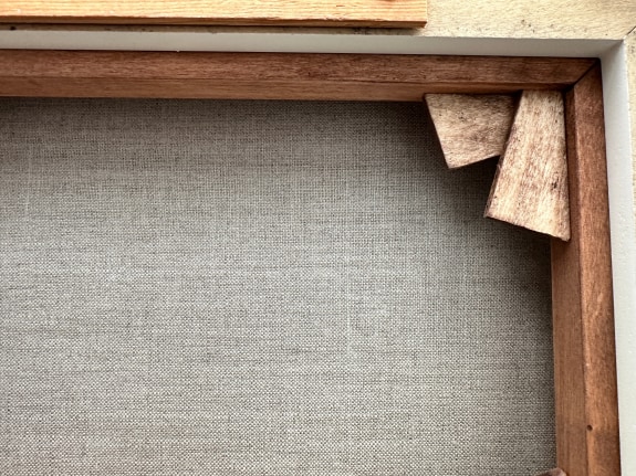 Image of detail on verso of abstract painting entitled Composition by Robert Colescott.