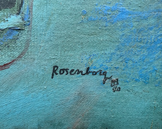 Signature on "Subjective Farm Landscape" by Ralph Rosenborg.