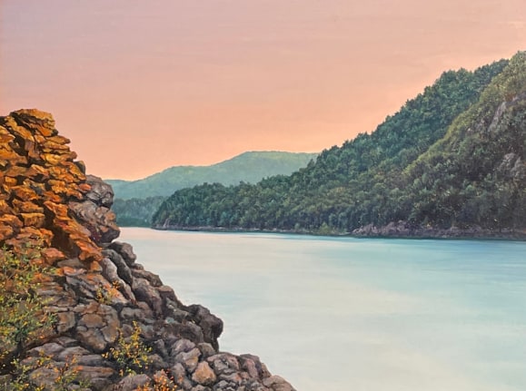 Tom Yost oil painting entitled "View from Breakneck Ridge".