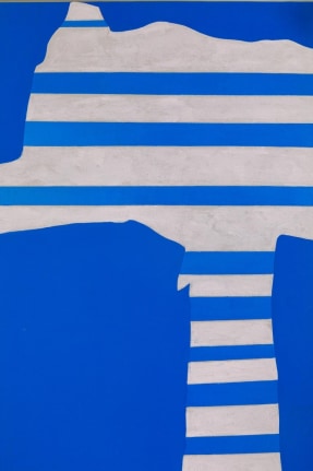 &quot;Stripes on Blue&quot; Painting by Adja Yunkers