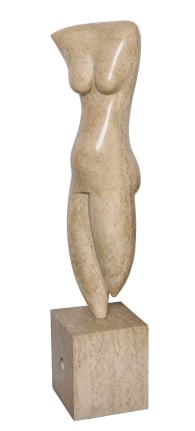 Marble Abstract Figural Sculpture by Oriani, Angle 2