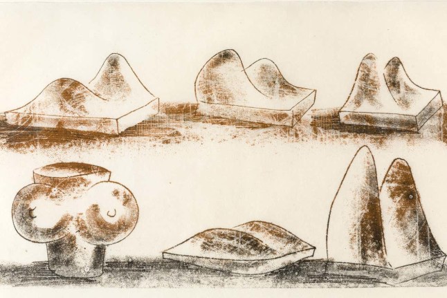 Harry Bertoia Monoprint on Rice Paper