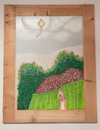 &quot;Kite Flyer&quot; Oil on Board by Gino Cosentino