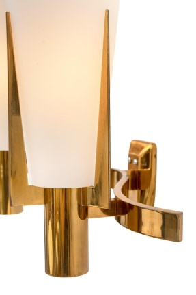 Stilnovo Model 2021/1 Brass &amp; Glass Sconces