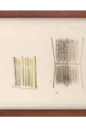 Harry Bertoia Framed Monoprint on Rice Paper