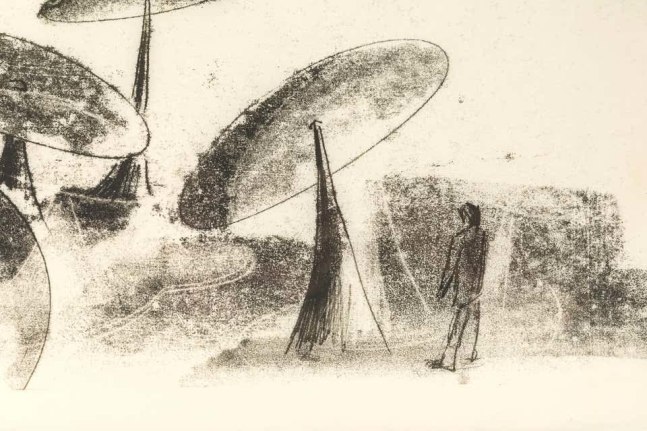 Harry Bertoia Framed Monoprint on Rice Paper