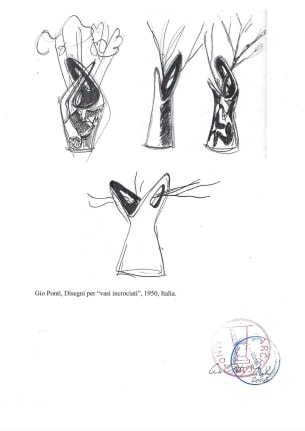 Gio Ponti &quot;Disegni per Vasi Incrociatifor&quot;