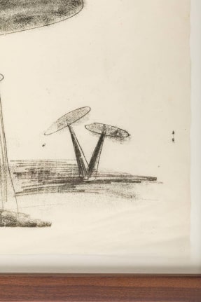 Harry Bertoia Framed Monoprint on Rice Paper