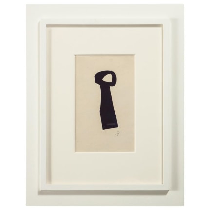 Nell Blaine Abstract India Ink Drawing on Paper