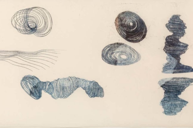 Harry Bertoia Framed Monoprint on Rice Paper