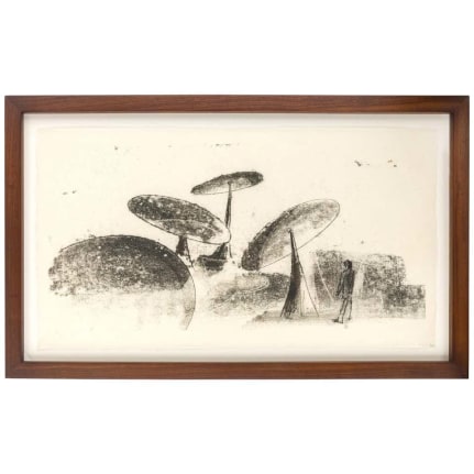 Harry Bertoia Framed Monoprint on Rice Paper