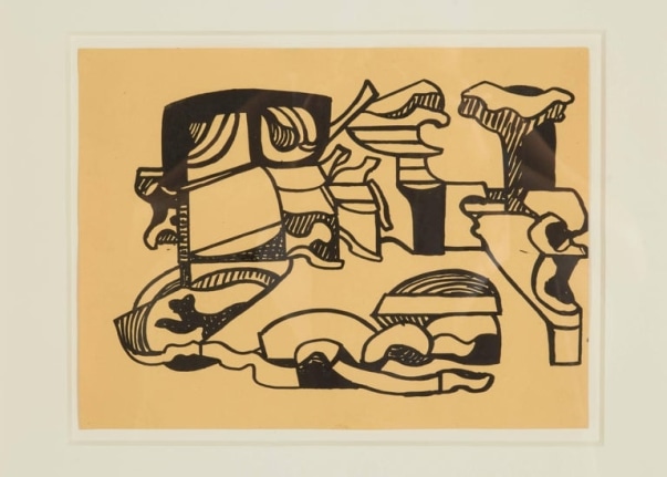 Nell Blaine &quot;Untitled&quot; India Ink on Paper