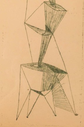 Harry Bertoia Framed Monoprint on Rice Paper