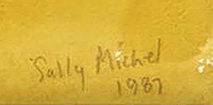 Sally Michel Avery Watercolor "Still Life on Yellow Table"