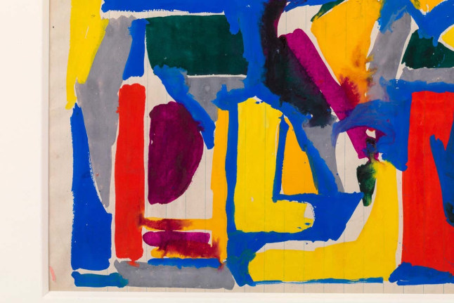 Nell Blaine Watercolor on Lined Paper