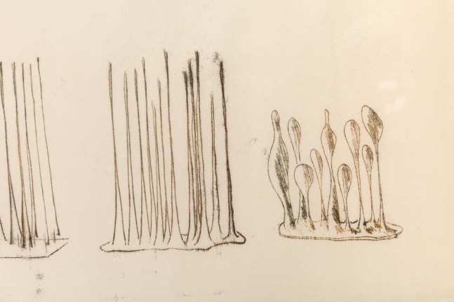 Harry Bertoia Framed Monoprint on Rice Paper