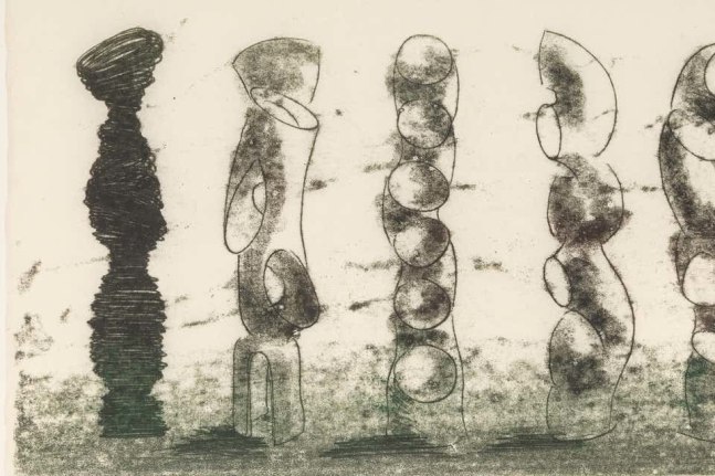 Harry Bertoia Framed Monoprint on Rice Paper