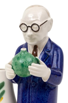 Royal Copenhagen Aluminia Faience Figurine &quot;The Boss&quot; Marked &quot;Jus&quot;,