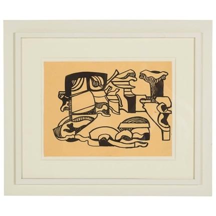 Nell Blaine &quot;Untitled&quot; India Ink on Paper