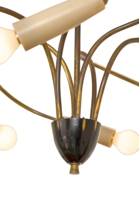 Mid-Century Six Arm Chandelier