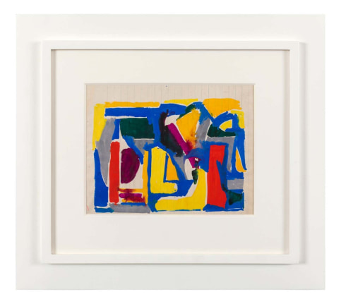 Nell Blaine Watercolor on Lined Paper