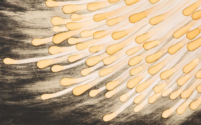 Sara Skaaning Painting on Board &quot;In There-Out There-Somewhere&quot;