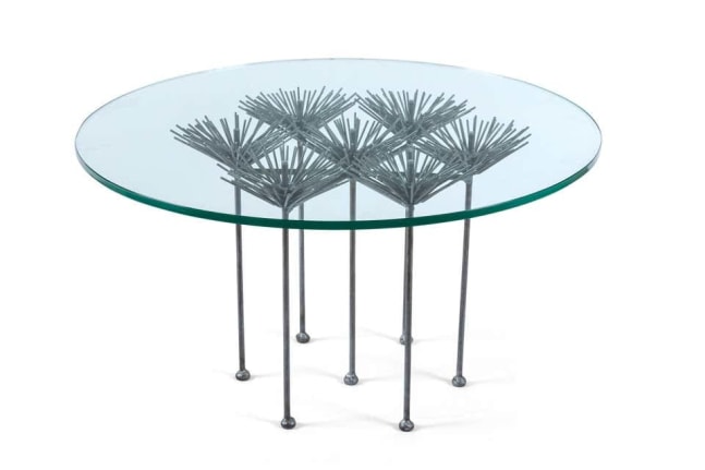 Brutalist Silver Gilt Table