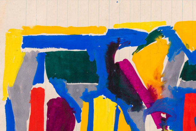 Nell Blaine Watercolor on Lined Paper