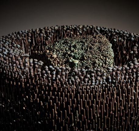 Bertoia Bush Sculpture close up