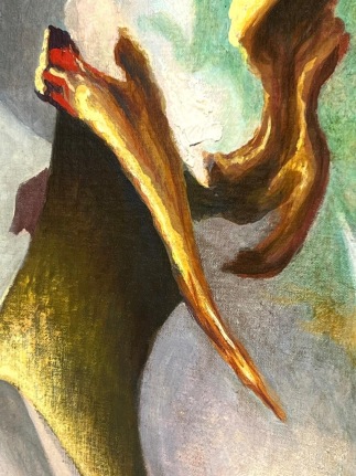 Close-up of &quot;Fantasy&quot; by Thomas Hart Benton