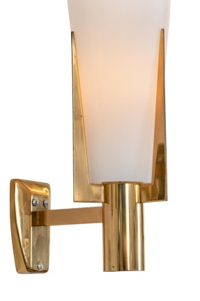 Stilnovo Model 2021/1 Brass &amp; Glass Sconces