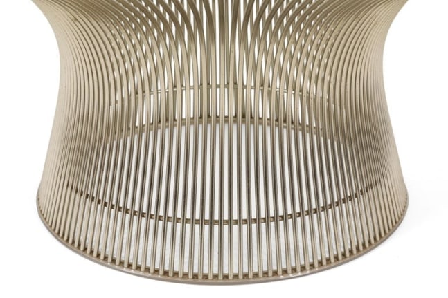 Warren Platner Glass Top Chrome Coffee Table for Knoll