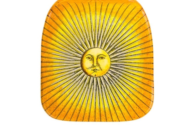 Piero Fornasetti Prototype Miniature &quot;Sole&quot; Chair &amp; Table