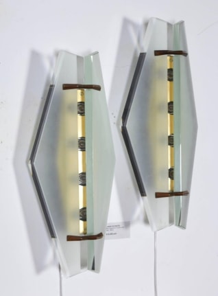 Pair of Italian Midcentury Sconces Attributed to Max Ingrand for Fontana Arte