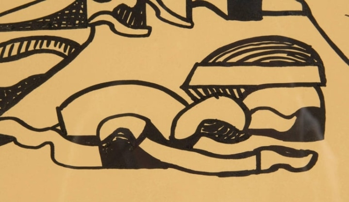 Nell Blaine &quot;Untitled&quot; India Ink on Paper