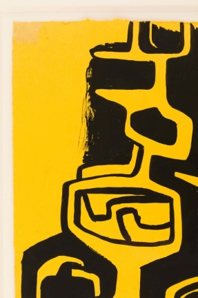 Nell Blaine Abstract Gouache, Pen and Ink Drawing on Paper