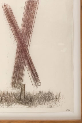 Harry Bertoia Framed Monoprint on Rice Paper