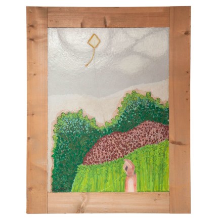 &quot;Kite Flyer&quot; Oil on Board by Gino Cosentino