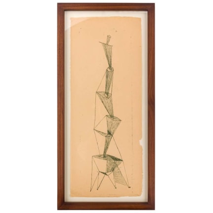 Harry Bertoia Framed Monoprint on Rice Paper
