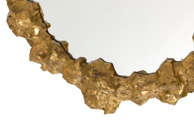 Ornate Decorative Cast Bronze Mirror