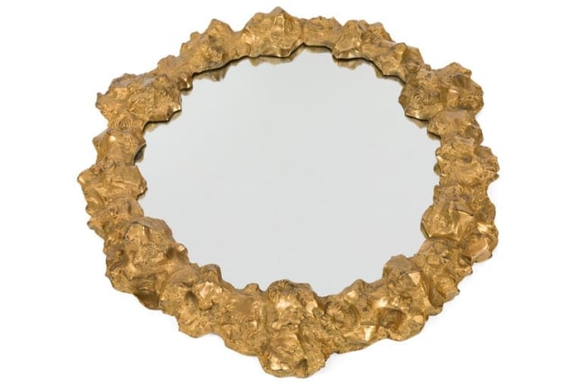 Ornate Decorative Cast Bronze Mirror