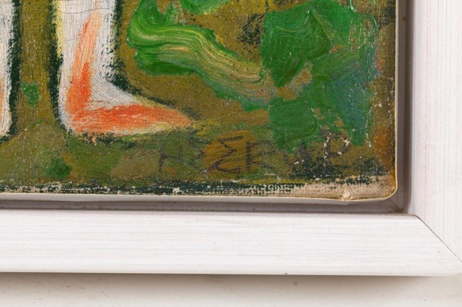 Abstract Oil on Canvas Painting by Henry Heerup