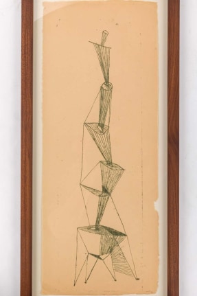 Harry Bertoia Framed Monoprint on Rice Paper