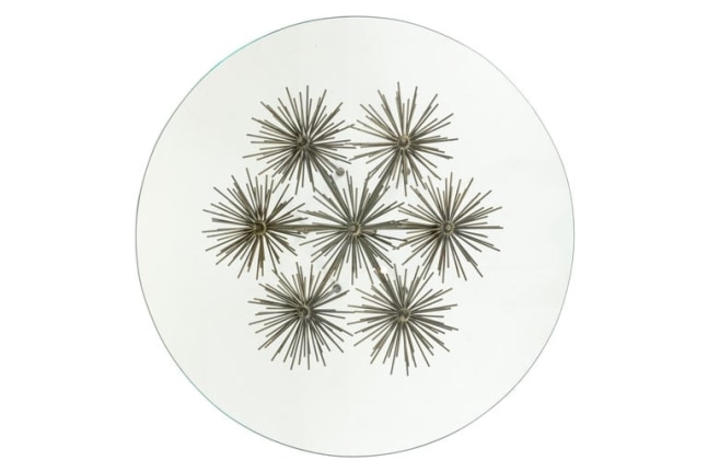 Brutalist Bronze Gilt Floral Table by Lost City Arts