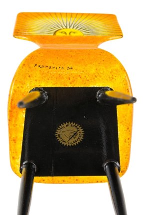 Piero Fornasetti Prototype Miniature &quot;Sole&quot; Chair &amp; Table