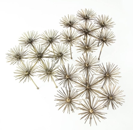 Brutalist Gilt Floral Table